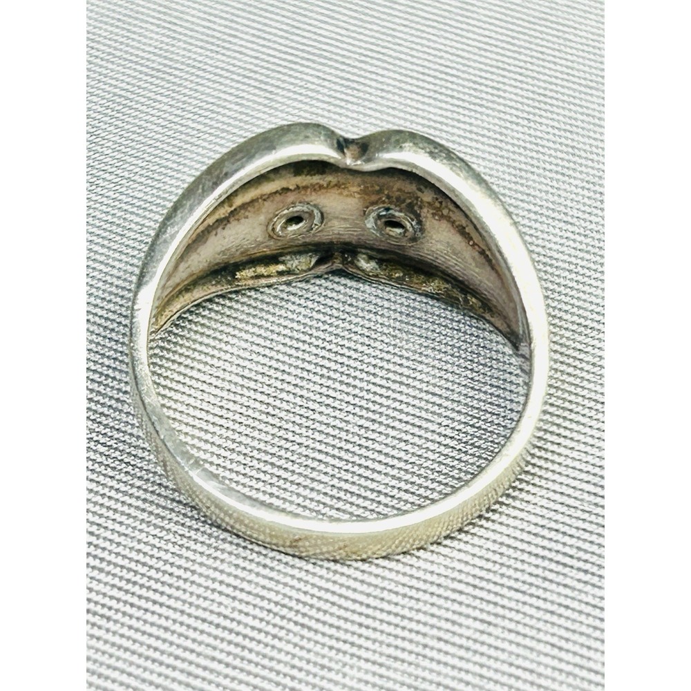 Sterling Silver Size 8.75 Ring With 3 Color Faux Stones Costume Jewelry - Picture 6 of 7